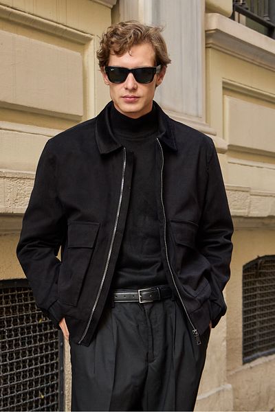 Danger Men's Cotton Coat Jacket Black