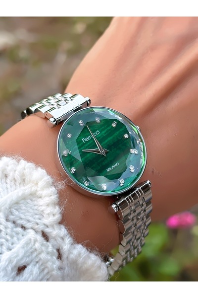 Ferrucci Steel Cord Cut Glass Women's Watch 3 Atm Waterproof 2 Years Warranty