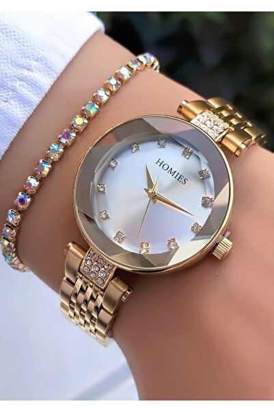 Homies Orijinal Faturalı 2 Yıl Garantili Su Geçirmez Kadın Kol Saati Bileklik...