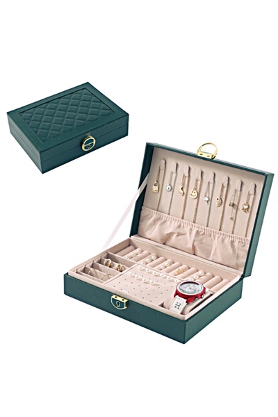 gaman Gmn10 Luxury Jewelry-Jewelry Storage Box with Lockable Key Large-Size Multi Jewelry Organizer