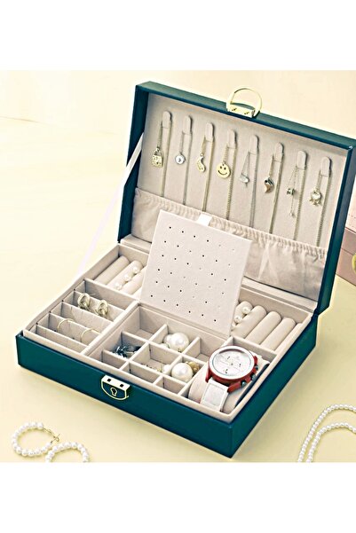 gaman Gmn10 Luxury Jewelry-Jewelry Storage Box with Lockable Key Large-Size Multi Jewelry Organizer