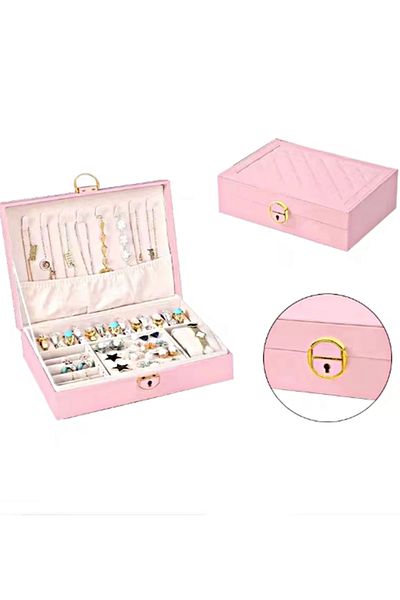 gaman Gmn10 Luxury Jewelry-Jewelry Storage Box with Lockable Key Large-Size Multi Jewelry Organizer