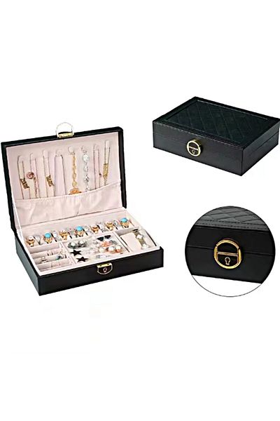 gaman Gmn10 Luxury Jewelry-Jewelry Storage Box with Lockable Key Large-Size Multi Jewelry Organizer