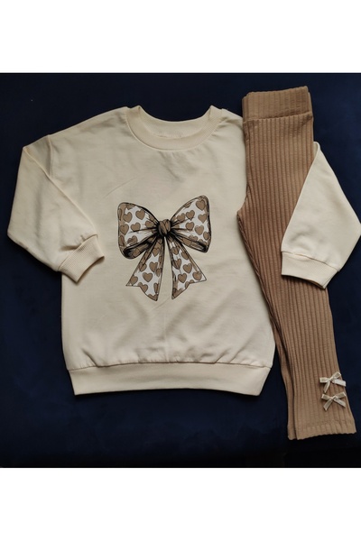 Beray Bebe Cotton Seasonal Bow Printed Leggings Set