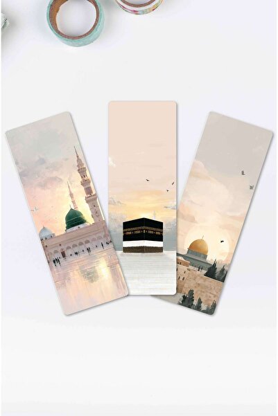 MuslimWalk Asmar – Üç Mescid – 3’lü Kitap Ayracı Seti #KA34