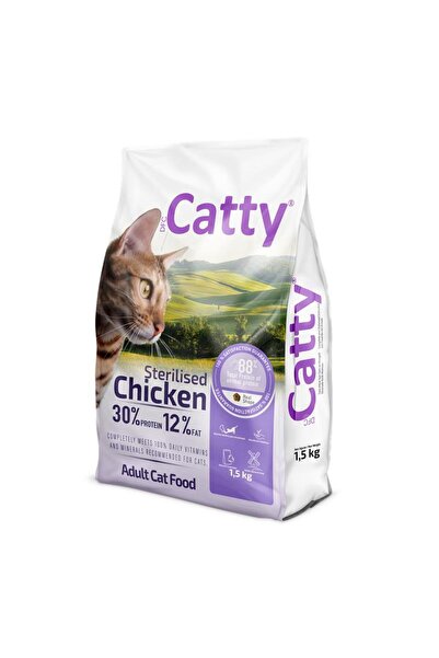 Catty Kısırlaştırılmış Kedi Maması Tavuklu 1,5 Kg