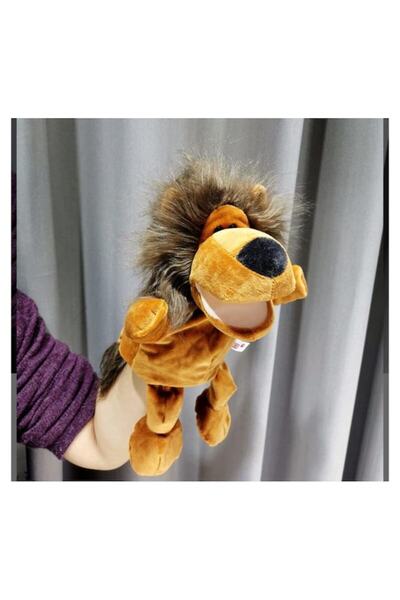 OEM Hand Puppet Lion, brown, 25 cm