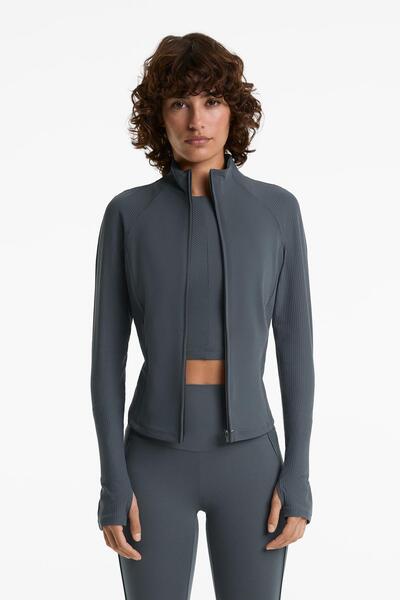 Oysho Comfortlux rib technical jacket