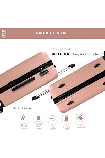 EAGLE EXPRESS Defender ABS Hard Trolley 24 inch - Baby Pink