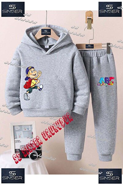 SS SİNSER Set de trening cu hanorac cu imprimeu special pentru copii, unisex,...