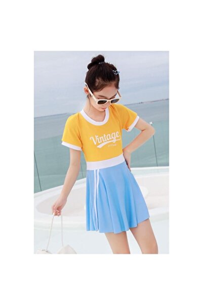 Mixbo - One-Piece Swimsuit for Kids, Yellow, 56 cm