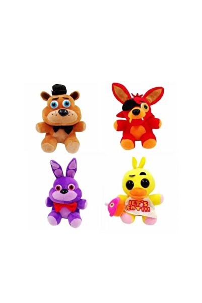 OEM Set 4 jucării de pluș, Fnaf Five Nights at Freddy's, multicolor, 25 cm