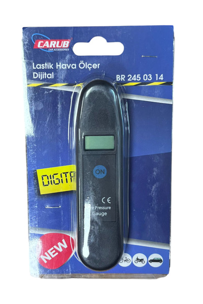 Carub Dijital Araba Lastik Hava Basınç Göstergeli Ölçer Alet