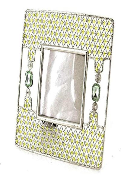 KITCHEN SOUQ Beads Photo Frame with Yellow Pearls