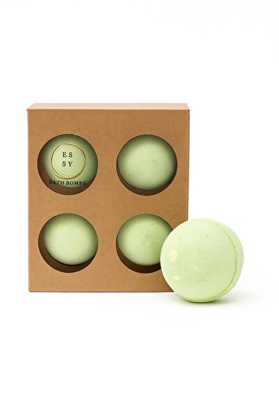 ESSY LINE Set of 4 Bubble Bath Bombs - Lemon and Eucalyptus - 4x180g