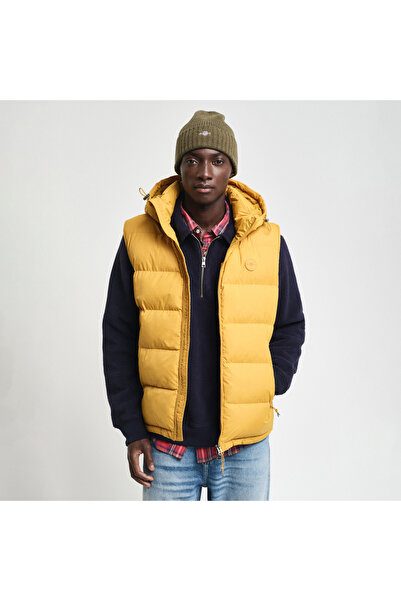 Gant Erkek Sarı Regular Fit Kapüşonlu Yelek