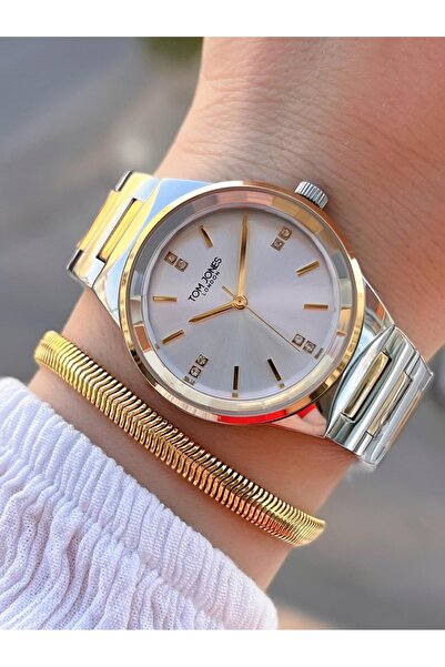 Tom Jones Steel Cord Blackening Color Not Throw 3 Atm Water Resistant Women Wristwatch Btj.Yn.2288.3