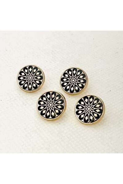 Abrar أزرار معدنية كبس للثوب السعودي الرجالي - مقاس ١٢ مم، ٨ قطع