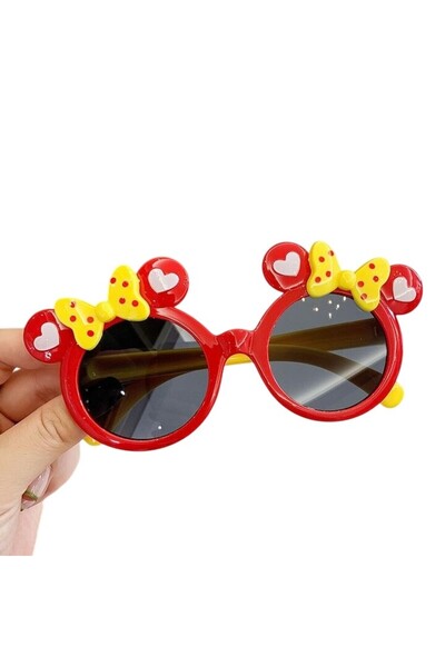 Mixbo Children's Sunglasses Mixbo, Universal Size, Red with Yellow Bows, Plastic