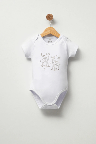 Naive Baby 100% Cotton Baby Bodysuit - Deer Bodysuit - Baby Bodysuit Badi - Written Bodysuit