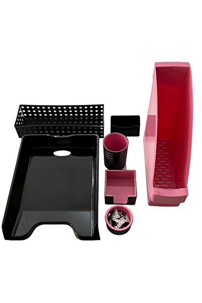 TREND16 مجموعة أدوات مكتبية من 10 قطع (رف للمستندات، حامل للمجلات، حامل للمذك...