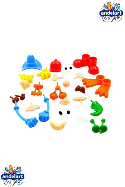 andelart Oyun Hamuru Kalıbı Vücut Parçaları 26 Parça
