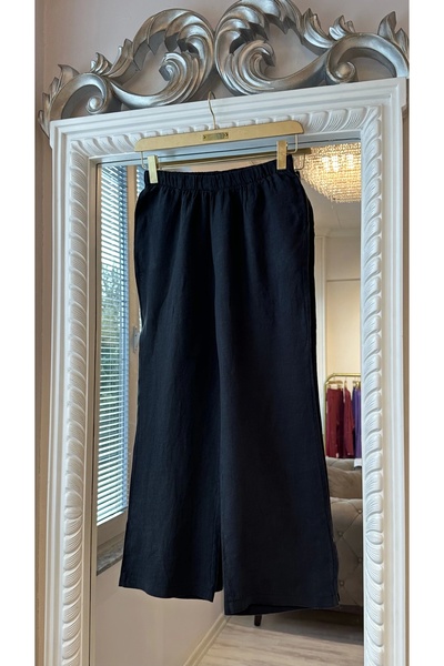 Invee 7145 Linen Suit - Black