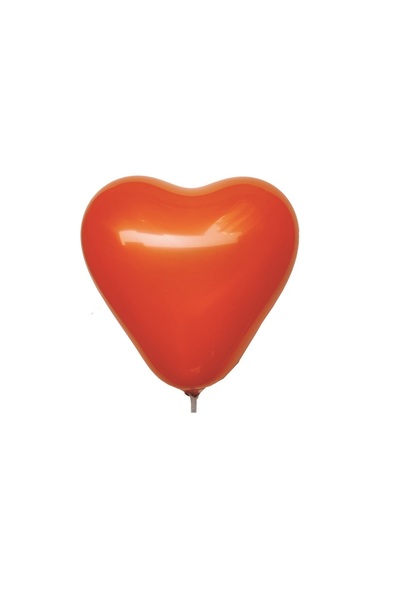 SDX Market Set of 25 Heart-shaped latex balloons, Orange, 25 cm