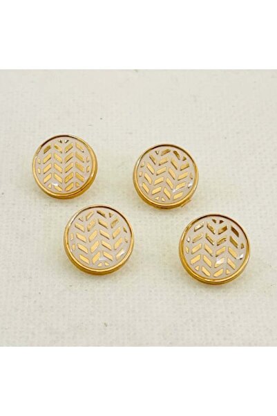 Abrar أزرار معدنية كبس للثوب السعودي الرجالي - مجموعة من 8 قطع