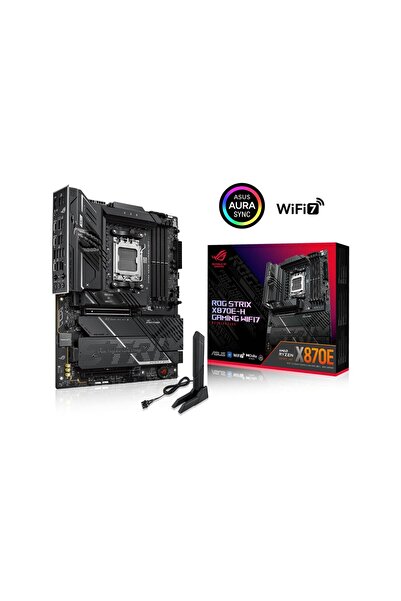 ASUS ROG STRIX X870E-H GAMING WIFI7 Soket AM5 AMD X870E DDR5 8000+MT/s(OC) Wi-Fi 7 ATX Anakart
