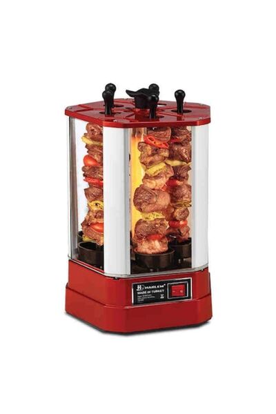 HARLEM Grill pentru frigarui 1400W Rotisor electric