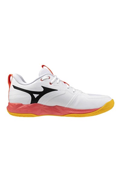 MIZUNO Wave Momentum Pro MID Unisex Voleybol Ayakkabısı Beyaz / Turuncu