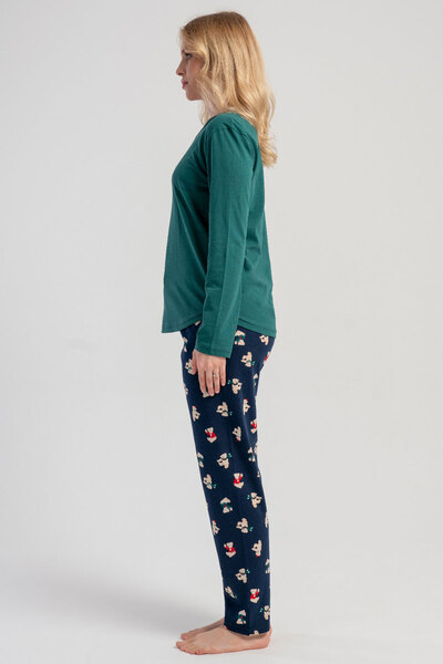 VİENETTA Women's Cotton Long Sleeve Pajama Set, 503060