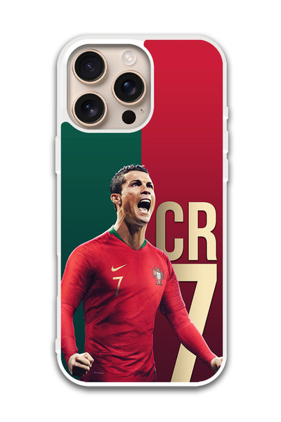Theodor غطاء حماية لهاتف أبل آيفون 16 برو ماكس CR7 (2) (مصد أبيض)