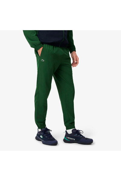 Lacoste Erkek Regular Fit Fermuarlı Renk Bloklu Yeşil Eşofman Takımı