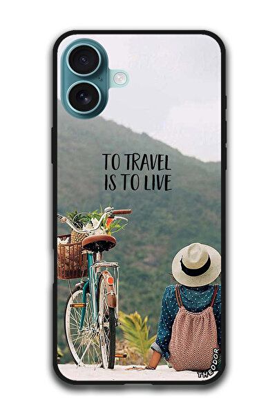 Theodor جراب واقٍ مضاد للخدش والصدمات لهاتف iPhone 16 (6.1) بوصة للسفر هو للعيش