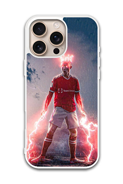 Theodor غطاء حماية لهاتف أبل آيفون 16 برو ماكس رونالدو (5) (مصد أبيض)