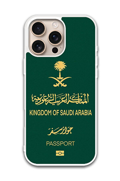 Theodor غطاء حماية لهاتف أبل آيفون 16 برو جواز سفر المملكة العربية السعودية (...