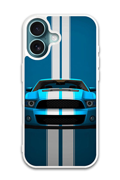 Theodor غطاء حماية لهاتف أبل آيفون 16 بلس سيارة (9) (مصد أبيض)