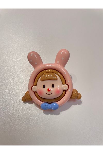 La She Accessories Porcelain Child Object Brown Latch Buckle