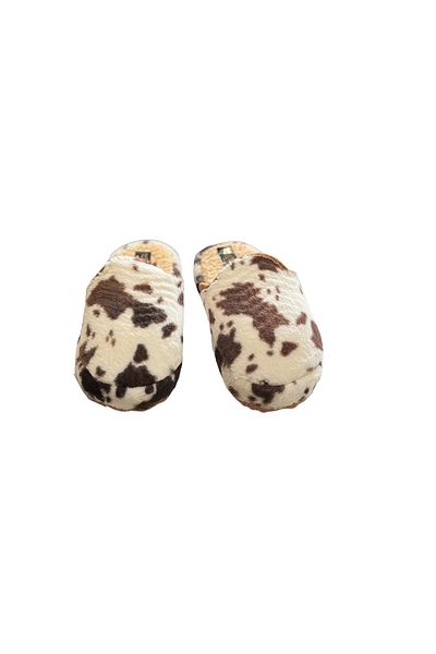 Moda Devrin Brown Variegated Wool Winter Slippers