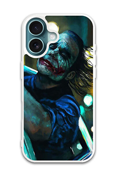 Theodor غطاء حماية لهاتف أبل آيفون 16 بلس جوكر في السيارة (مصد أبيض)