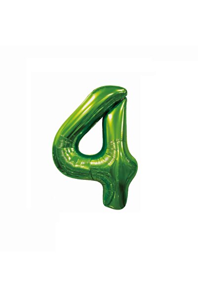SDX Market Balon folie metalică, Numărul 4, 100 cm, Verde