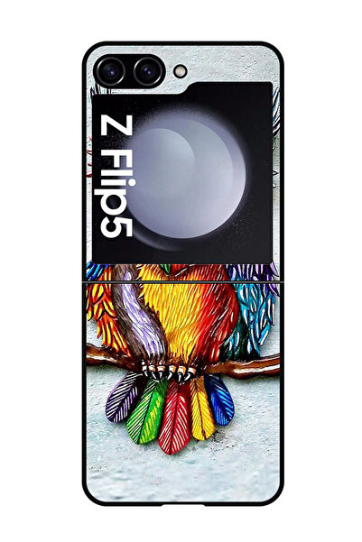 Theodor جراب واقٍ مضاد للخدش والصدمات لهاتف Samsung Galaxy Z Flip 5 بتصميم بو...