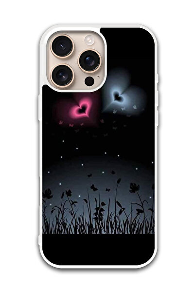 Theodor غطاء حماية لجهاز أبل آيفون 16 برو قلبين (2) (مصد أبيض)