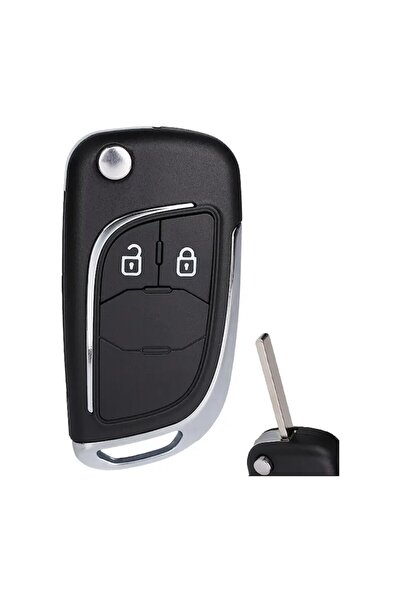 General Store Carcasa cheie tip briceag completă, General Store, 2 butoane, compatibilă cu modele Opel și Chevr