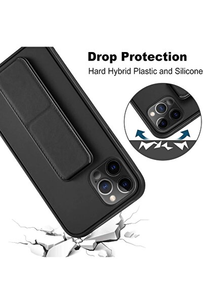 ZEGE iPhone 13 Pro 6.1" Magnetic Kickstand Silicone Case (Leaf Green)