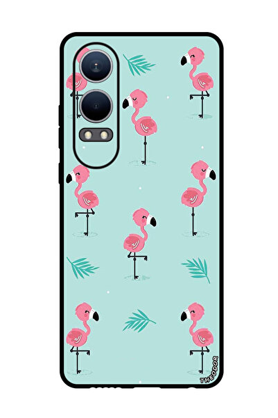 Theodor جراب واقٍ مضاد للخدش والصدمات لهاتف OnePlus Nord CE4 Lite بنمط فلامنغو