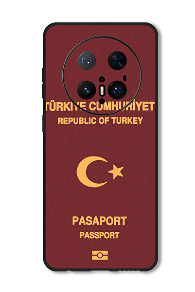 Theodor جراب متوافق مع هاتف Huawei Mate 70 Pro/ 70 Pro + غطاء حماية مقاوم للصدمات بتصميم جواز سفر تركي