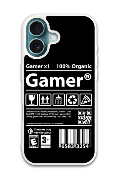 Theodor غطاء حماية لجهاز أبل آيفون 16 بلس من Gamerr (مصد أبيض)